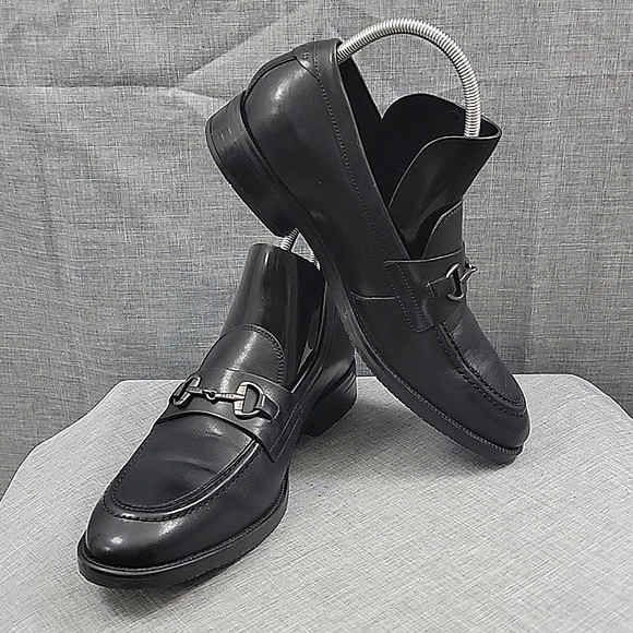 Cole Haan Grand 360 Horse Bit Loafer Black Leather Slip-On C35099